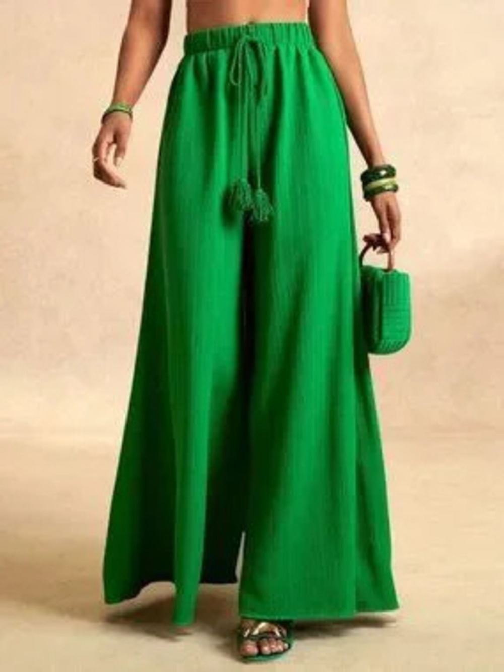 ZARA Multicolor Casual Women's Geometric Print Palazzo Pants